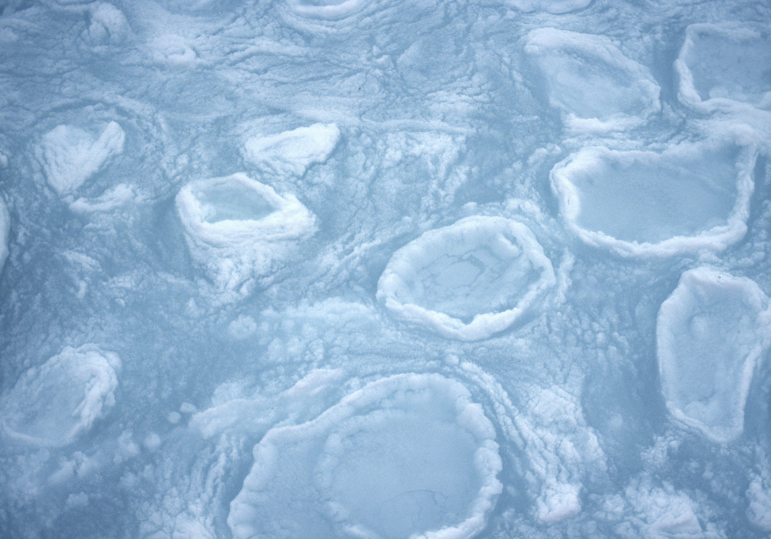 Cemented pancake ice.